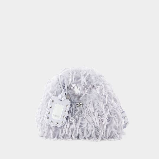 Sac À Main Hobo Mini - Ganni - Synthétique - Gris