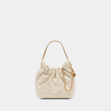 Sac Porté Épaule Fleming Mini - Tory Burch - Cuir - Beige
