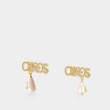 Boucles D'oreilles Chaos Pearl - Vivienne Westwood - Métal - Doré