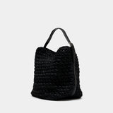 Cabas Belted Raffia - TOTEME - Raphia - Noir