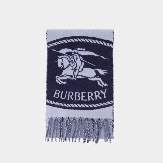 Écharpe Mu Knight St To Chck - Burberry - Cachemire - Bleu