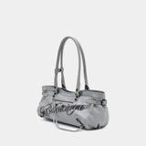 Sac Porté Épaule Le City East West - Balenciaga - Cuir - Gris