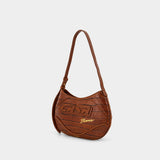 Sac Porté Épaule Slim Biker - Casablanca - Cuir - Marron