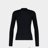 T-Shirt Moon Logo Strass Highneck - Marine Serre - Nylon - Noir