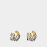 Boucles D'oreilles Stacked Rhinestone - Simone Rocha - Métal - Argenté