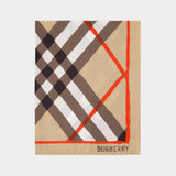Écharpe Argyle Check - Burberry - Soie - Multi
