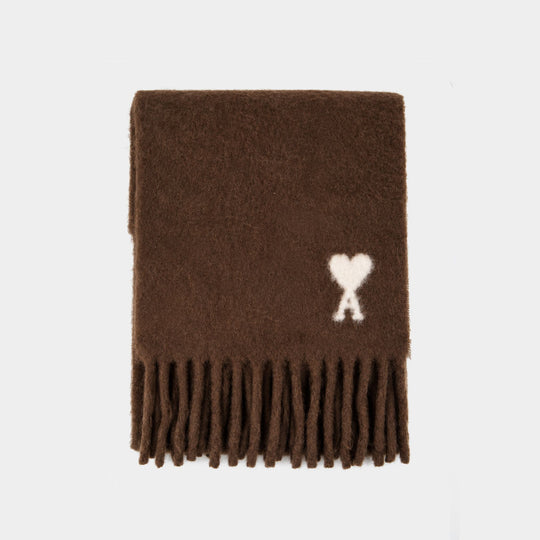Écharpe Quota Ami De Coeur - AMI Paris - Laine - Marron