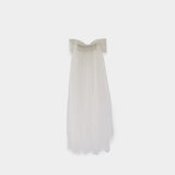 Barrettes Bow Embellished Veil - SELF PORTRAIT - Synthétique - Blanc