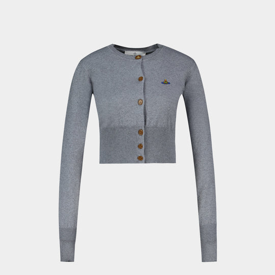 Cardigan Bea Cropped - Vivienne Westwood - Coton - Gris