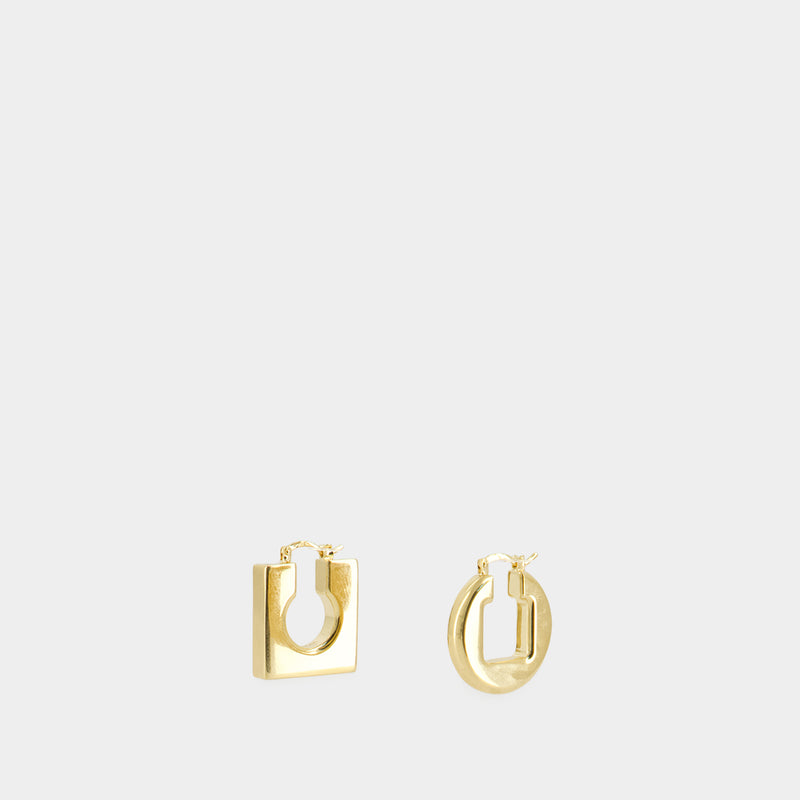 Les Boucles Rond Carré - Jacquemus - Métal - Doré