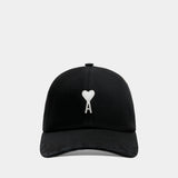 Casquette Ami De Coeur Felt - AMI Paris - Coton - Noir