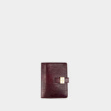Porte Carte Slim - Ganni - Synthétique - Bordeaux