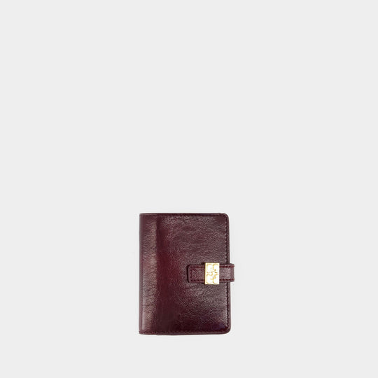 Porte Carte Slim - Ganni - Synthétique - Bordeaux