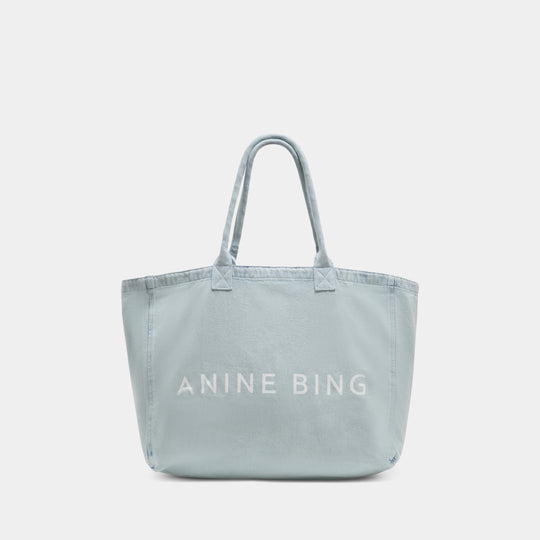 Cabas Leo Denim Tote - ANINE BING - Coton - Bleu