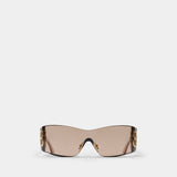 Lunettes De Soleil Bb0359s - Balenciaga - Nylon - Marron