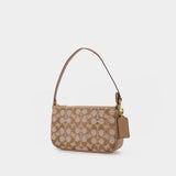 Sac À Bandoulière Crystal Signature Plaza - Coach - Coton - Beige