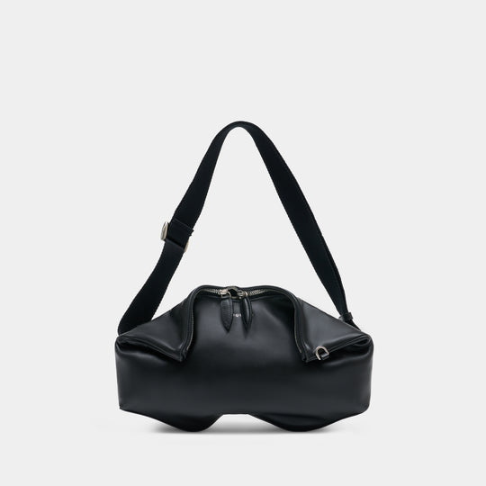 Pochette Manta Messenger - Alexander McQueen - Cuir - Noir
