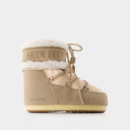 Bottines Icon Low Pearly Plus - Moon Boot - Cuir - Beige