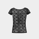 T-Shirt Moonogram Mesh Flock Roundneck - Marine Serre - Autre - Noir