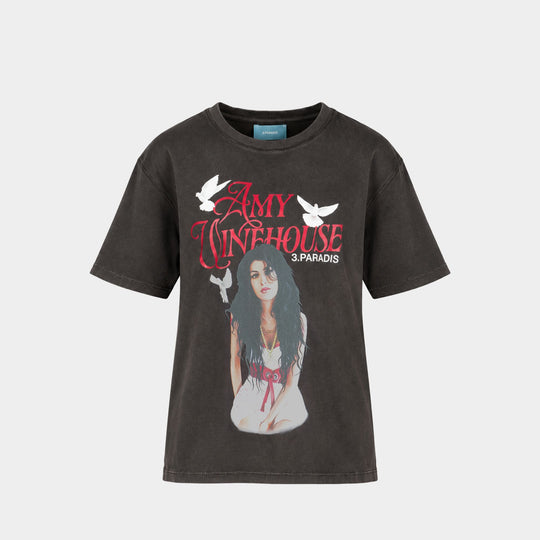 T-Shirt Amy Winehouse - 3.PARADIS - Coton - Noir