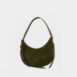 Sac À Main Romy Half Moon - Tory Burch - Cuir - Kaki