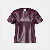 T-Shirt Ss - Courreges - Vinyl - Bordeaux