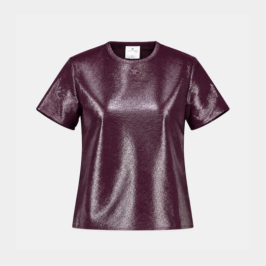 T-Shirt Ss - Courreges - Vinyl - Bordeaux
