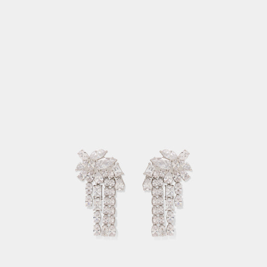 Boucles D'oreilles Crystal Dangle - SELF PORTRAIT - Perles - Argenté