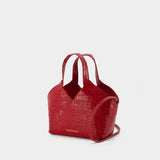 Sac À Main Lullie Croc - By Malene Birger - Cuir - Rouge