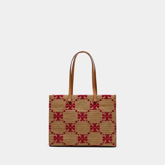 Cabas T-Monogram - Tory Burch - Synthétique - Beige