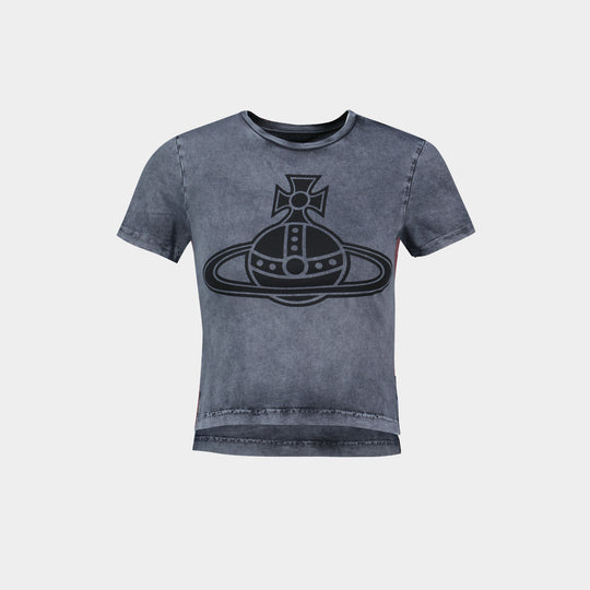T Shirt Paris Orb Mini Peru'  - Vivienne Westwood - Coton - Gris