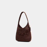 Sac Porté Épaule Weave Straw Brooklyn 28 - Coach - Cuir - Marron