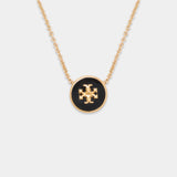 Collier Icon Enamel Pendant - Tory Burch - Métal - Noir