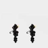 Boucles D'oreilles Petite Bow - Simone Rocha - Crystal - Noir