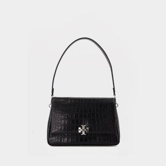 Sac Porté Épaule Charlie - Tory Burch - Cuir - Noir