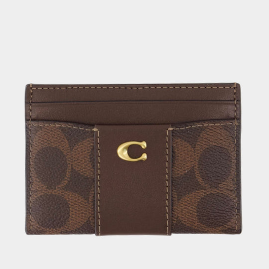 Porte-Carte Signature Essential - Coach - Toile - Marron