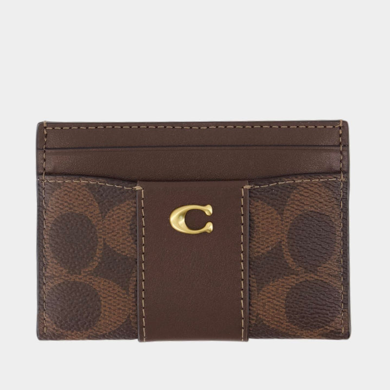 Porte-Carte Signature Essential - Coach - Toile - Marron