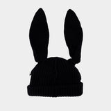 Bonnet Chunky Rabbit - Charles Jeffrey Loverboy - Laine - Noir