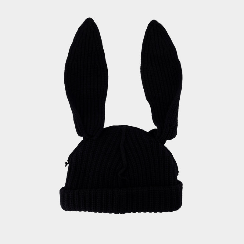 Bonnet Chunky Rabbit - Charles Jeffrey Loverboy - Laine - Noir
