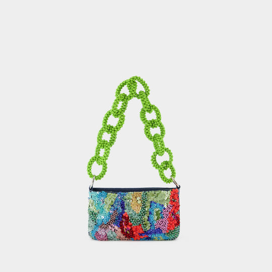 Sac Baguette Denim - Germanier - Perles - Multi