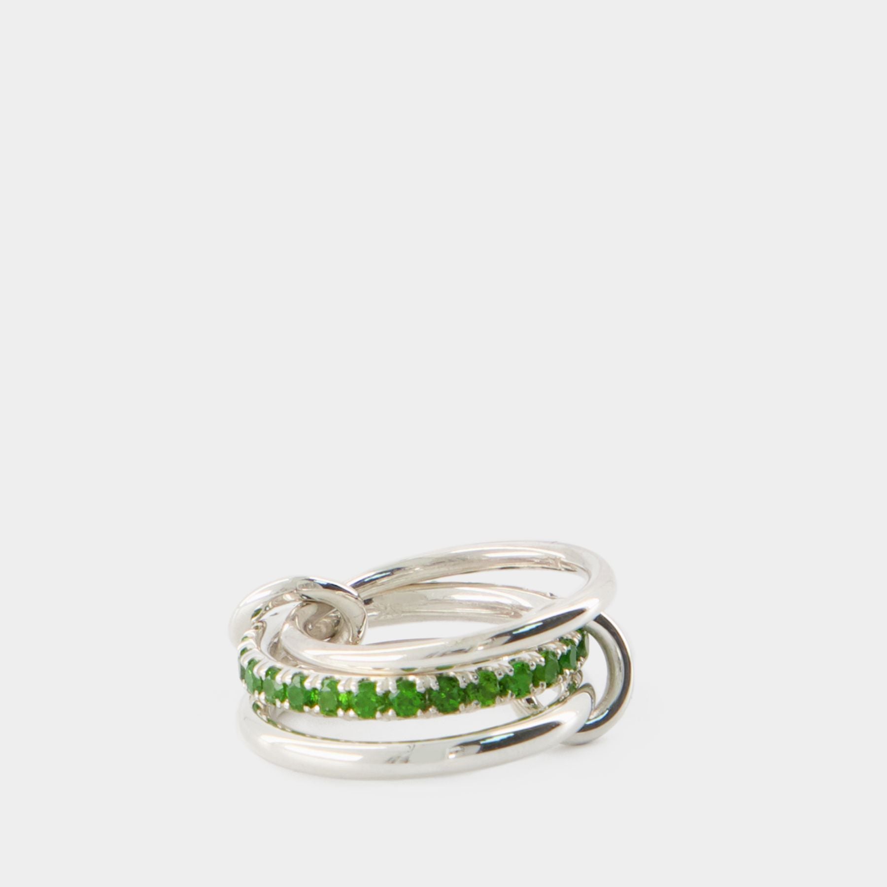Bague Triple Anneaux Acier Inoxydable Spinelli Kilcollin - Taille 7 Couleur Argent - Neuf Avec étiquettes