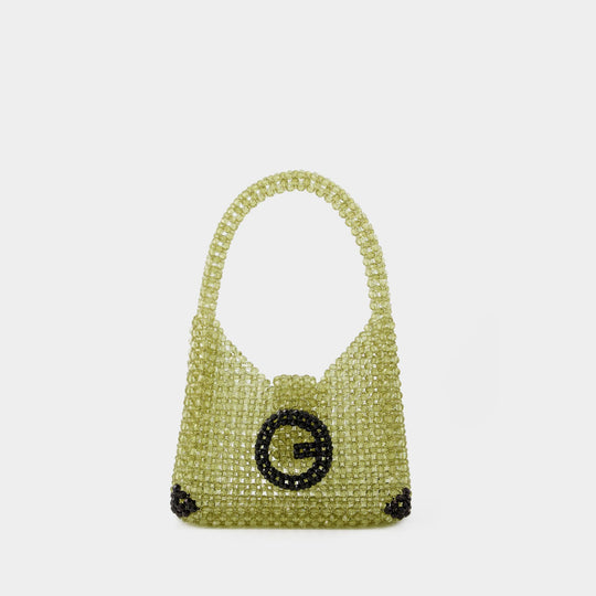 Sac Hobo à Perles - Germanier - Perles - Vert/Noir