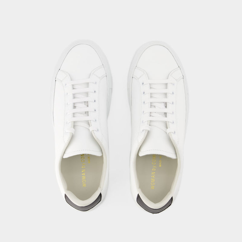 Sneakers Retro Classic - Common Projects - Cuir - Blanc/Noir
