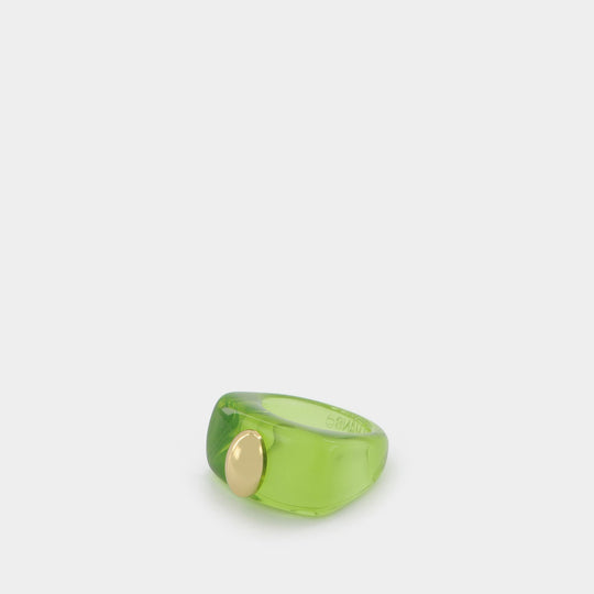 Bague Pagan & Vegan en PVC Vert
