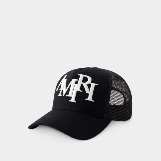 Casquette Staggered Logo Trucker - Amiri - Coton - Noir