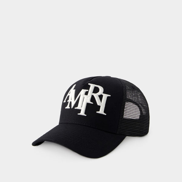 Casquette Staggered Logo Trucker - Amiri - Coton - Noir