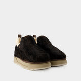 Bottines Faux Fur Malibu - Amiri - Cuir - Marron