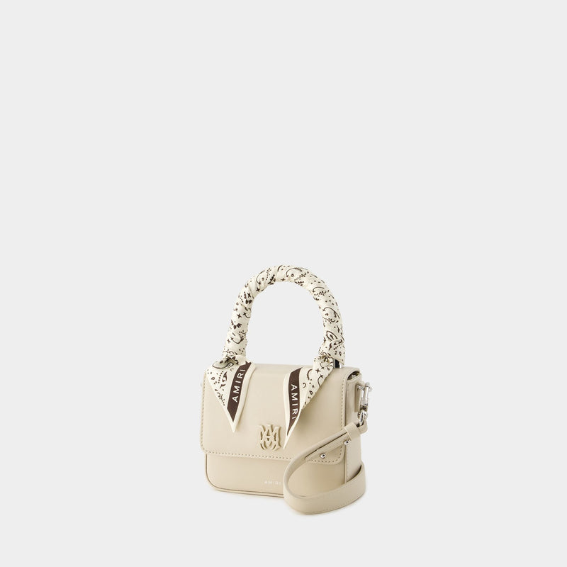 Sac À Main Bandana Micro - Amiri - Cuir - Beige