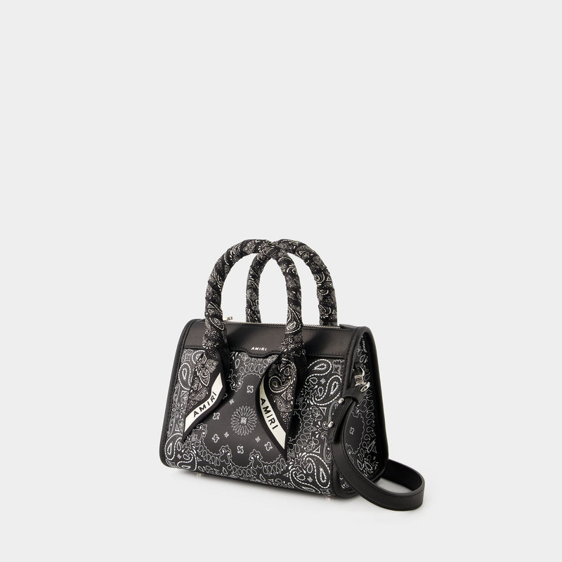 Sac À Main Bandana Micro Triangle - Amiri - Cuir - Noir