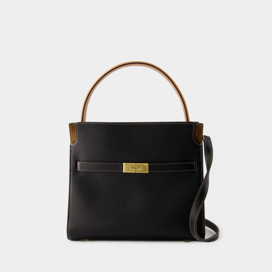 Sac À Main Lee Radziwill Double Small - Tory Burch - Cuir - Noir